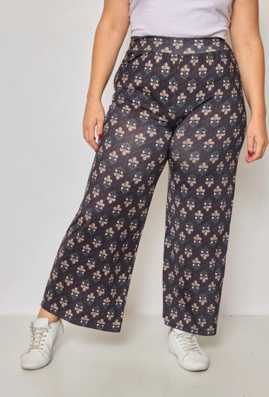 Grossiste C'MELODIE - 94249 PETITS FLEURS Pantalon synthÃÂ©tique lÃÂ©ger avec motifs