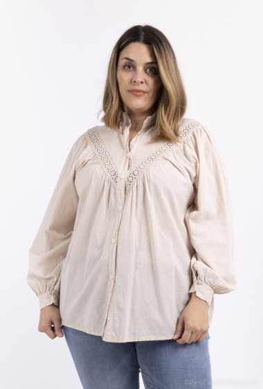 Grossiste C'MELODIE - CHEMISE GRANDE TAILLE EN COTON