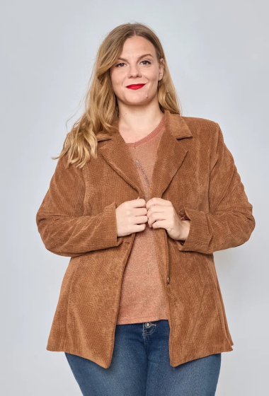 Grossiste C'MELODIE - Veste velours GA492