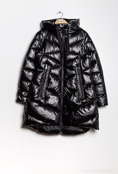 Wholesaler CMP55 - Mid-length metallized puffer jacket