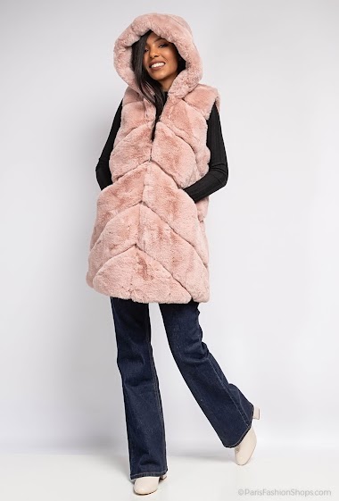 Großhändler CMP55 - Sleeveless fur coat