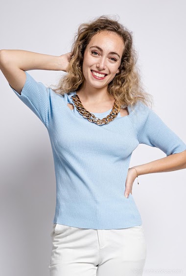 Wholesaler CMP55 - Sweater with chain