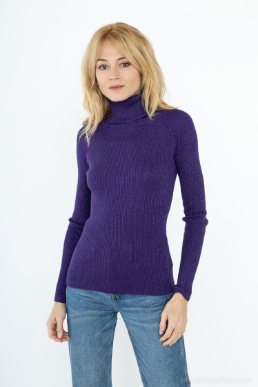 Wholesaler CMP55 - Turtleneck shiny sweater