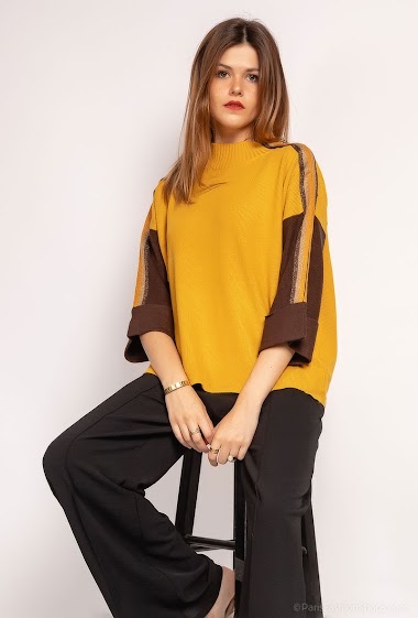 Wholesaler CMP55 - Color block sweater