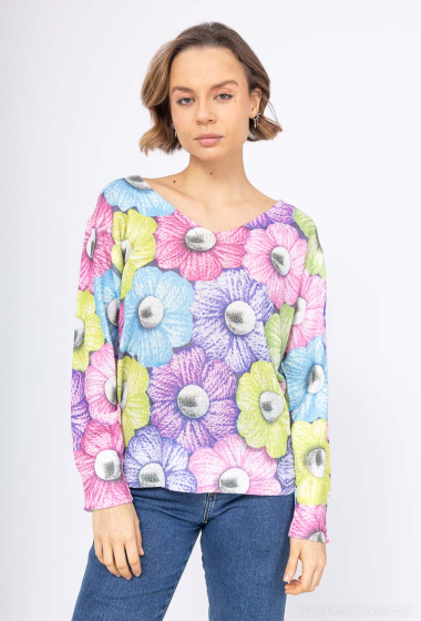Wholesaler Dix-onze - flower print sweater