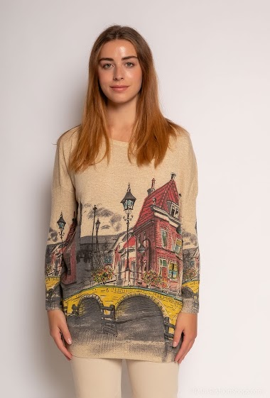 Wholesaler CMP55 - Printed sweater