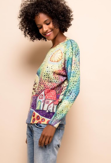 Wholesaler CMP55 - Printed sweater