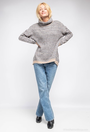 Wholesaler CMP55 - Striped knit sweater