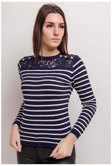Wholesaler CMP55 - Striped sweater