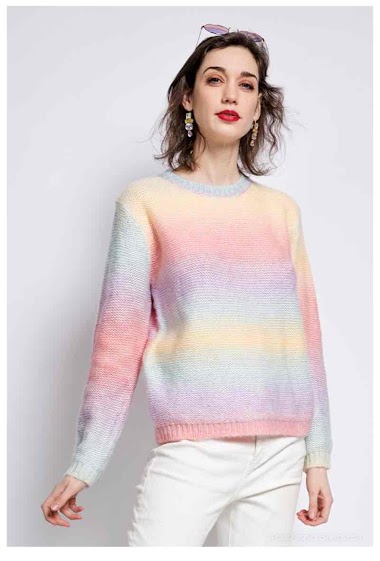 Wholesaler CMP55 - Sweater in tie & dye