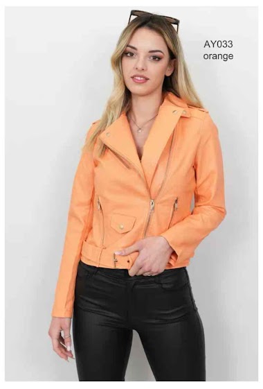 Wholesaler CMP55 - Faux leather perfecto jacket