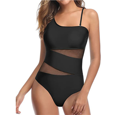 Wholesaler COCONUT SUNWEAR - Asymmetrical 1-piece swimsuit Black