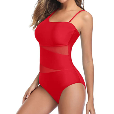 Wholesaler COCONUT SUNWEAR - Red asymmetrical one-piece swimsuit
