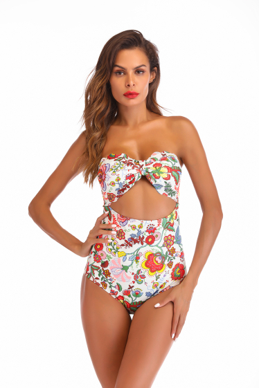 Wholesaler COCONUT SUNWEAR - One-piece strapless swimsuit Multicolor