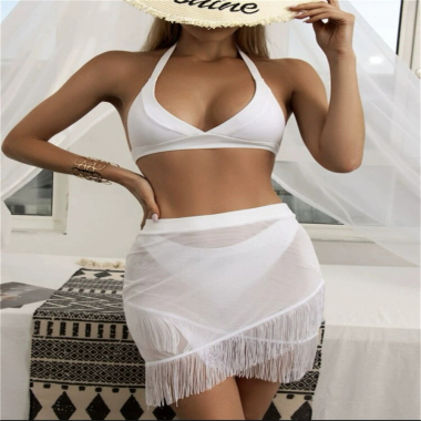 Grossiste COCONUT SUNWEAR - Maillot 2 pièces coques Blanc