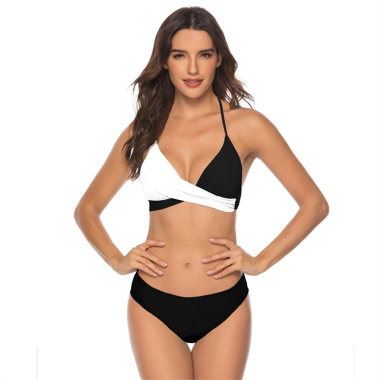 Wholesaler COCONUT SUNWEAR - 2-piece shell swimsuit Black and white