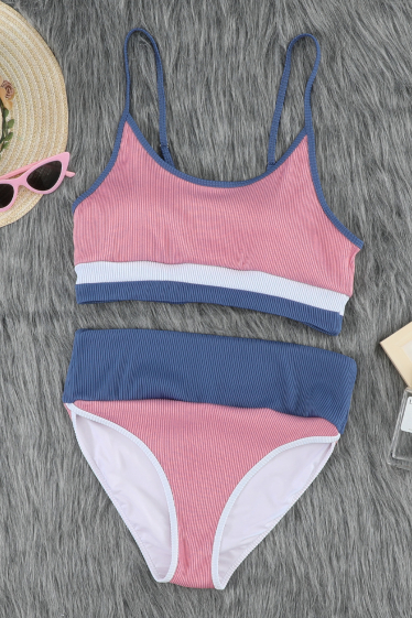 Wholesaler COCONUT SUNWEAR - 2-piece shell swimsuit Pink and blue