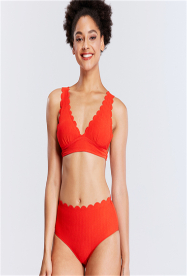 Wholesaler COCONUT SUNWEAR - High waisted 2 piece swimsuit Red