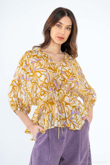 Wholesaler COLOR BLOCK - Long sleeve blouse