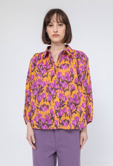 Wholesaler COLOR BLOCK - Floral printed shirt