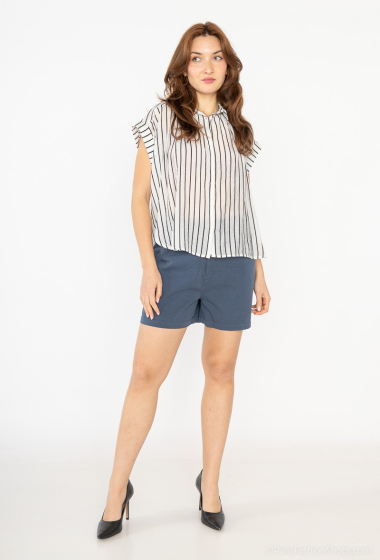 Wholesaler COLOR BLOCK - Short-sleeved striped shirt