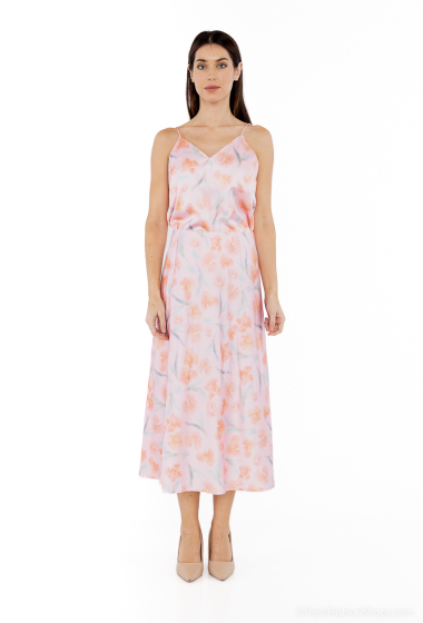 Wholesaler COLOR BLOCK - Romantic floral print skirt