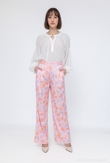 Wholesaler COLOR BLOCK - romantic floral print pants