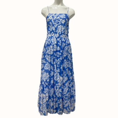 Wholesaler COLOR BLOCK - Long floral-print strap dress