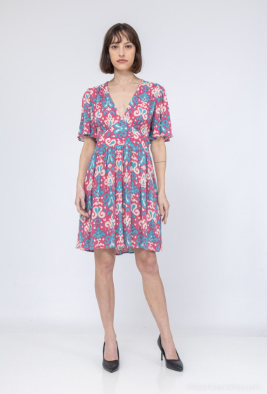 Wholesaler COLOR BLOCK - Short flared dress