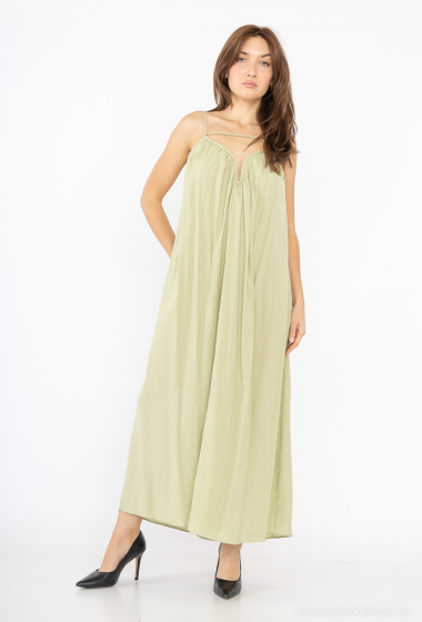 Wholesaler COLOR BLOCK - Long dress with thin straps