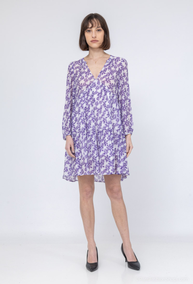 Wholesaler COLOR BLOCK - patterned mid-length dress