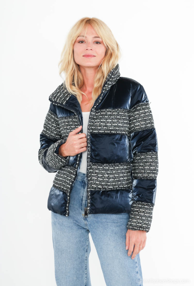 Wholesaler Colynn - Down jacket with tweed