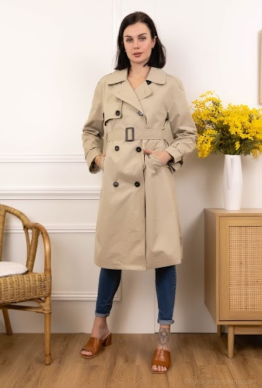 parka/trench with belt