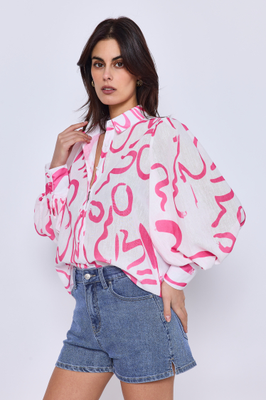 Wholesaler Copperose - printed shirt with balloon sleeves
