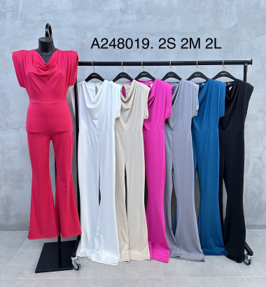 Wholesaler Copperose - Floating neck jumpsuit with shoulder pads