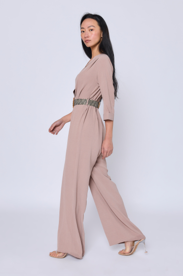 Wholesaler Copperose - flowing jumpsuit with 3/4 belted sleeves
