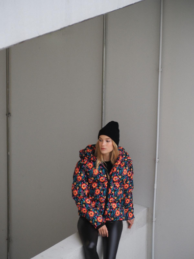 Wholesaler Copperose - quilted down jacket with floral print