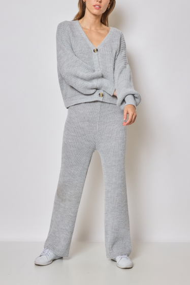 Wholesaler Copperose - fine chop knit cardigan and trousers set