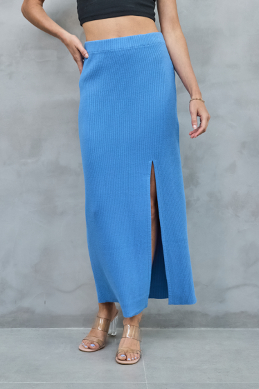 Wholesaler Copperose - long fine knit skirt with slit