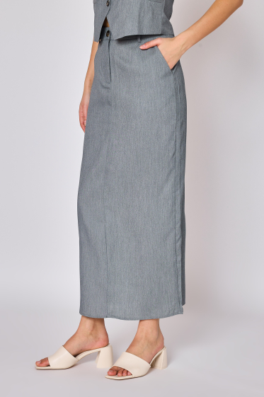 Wholesaler Copperose - long tailored skirt slit at the back