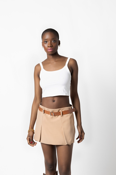 Wholesaler Copperose - belted short skirt