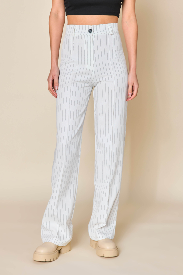Wholesaler Copperose - Pleated pants with vertical stripes