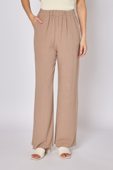 Wholesaler Copperose - elastic high waist casual pants with linen