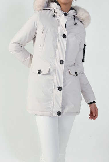 Wholesaler Copperose - Hooded parka with buttons