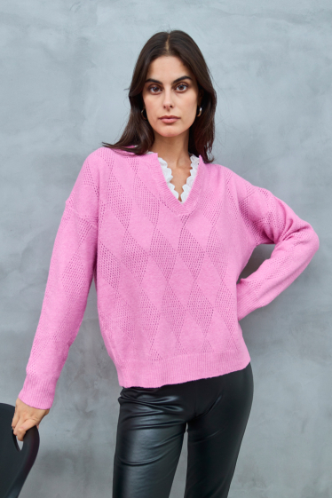 Wholesaler Copperose - fine knit openwork sweater