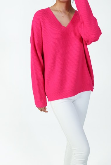 Wholesaler Copperose - V-neck long-sleeved sweater