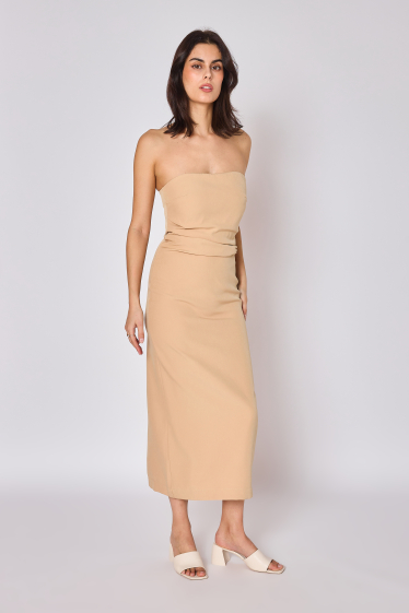 Wholesaler Copperose - long slit strapless dress