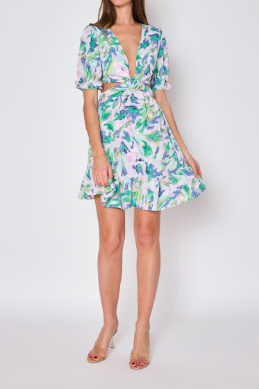 Wholesaler Copperose - short cut out dress with print