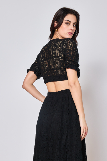 Wholesaler Copperose - long lace dress with side openings