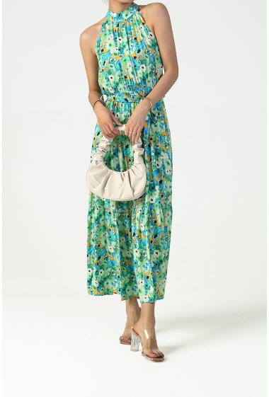 Wholesaler Copperose - long floral dress with American armholes